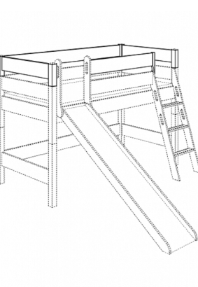 Osłonka łóżka wszystkie ścianki 2 wejścia PAIDI Sten Solidny dąb (90x200)(2186014)