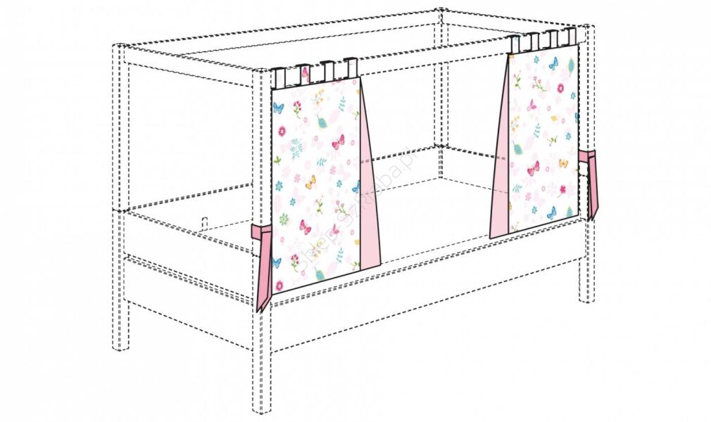 Zastaw zasłon do niskiego baldachimu (set2)  PAIDI (Motyle) (1596030)